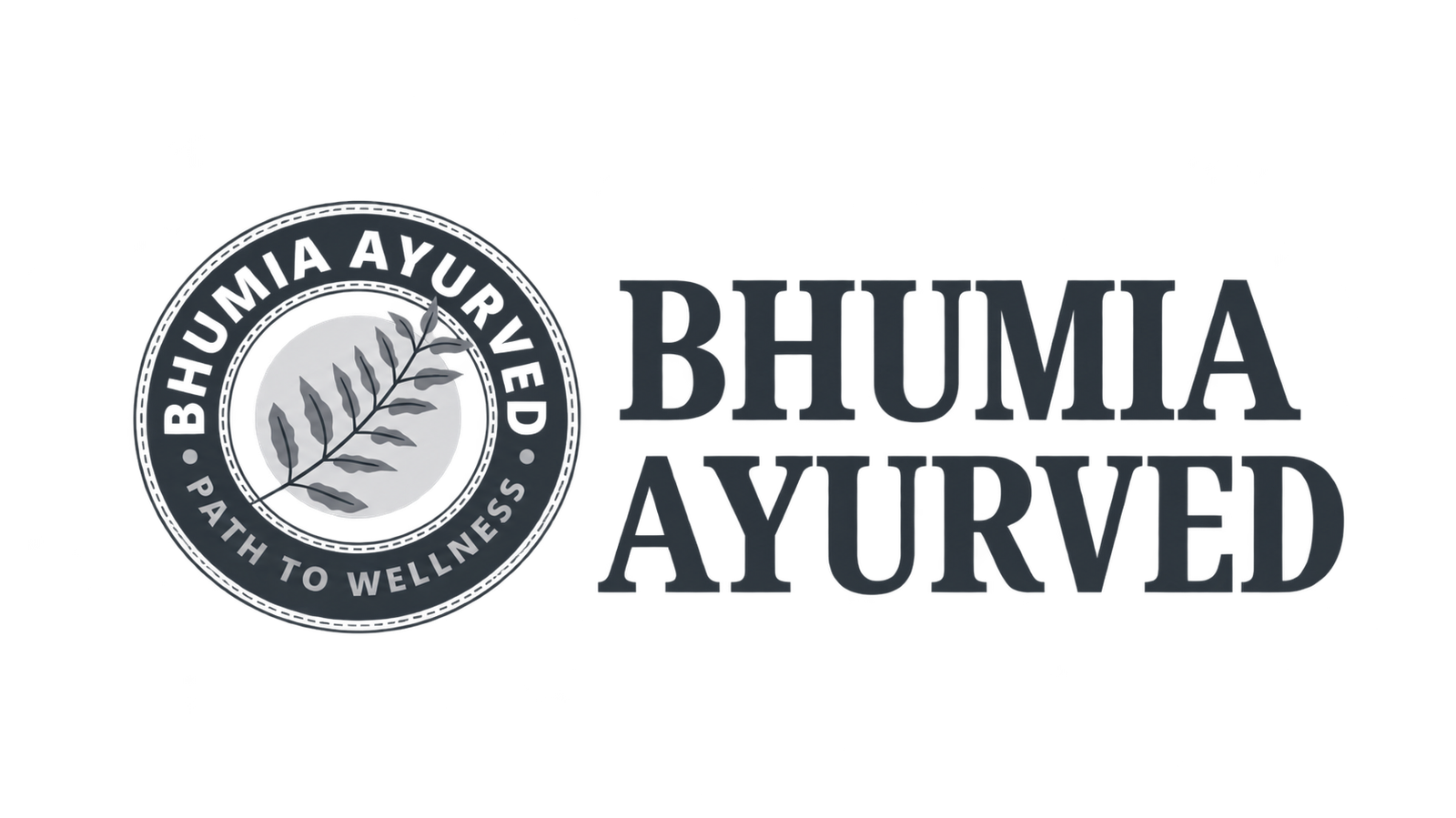 Bhumia Ayurved Monochrome Logo